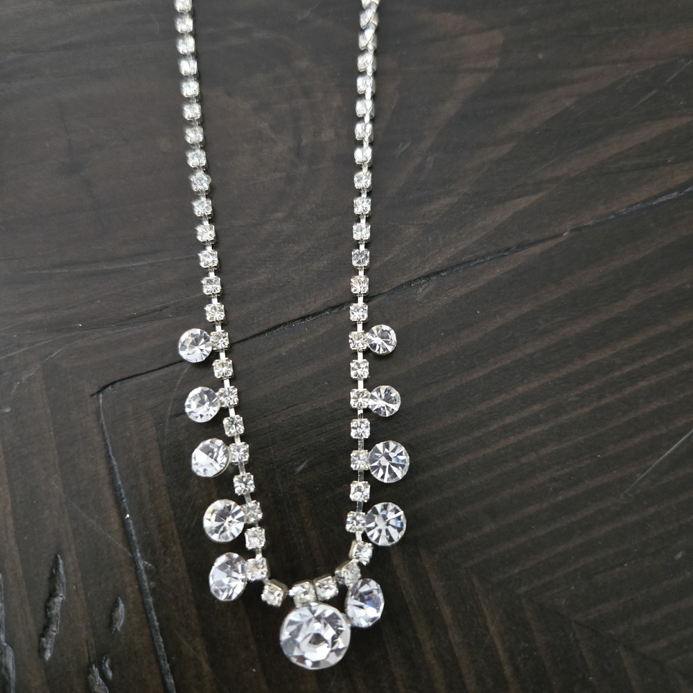 Dazzling Silver Crystal Necklace